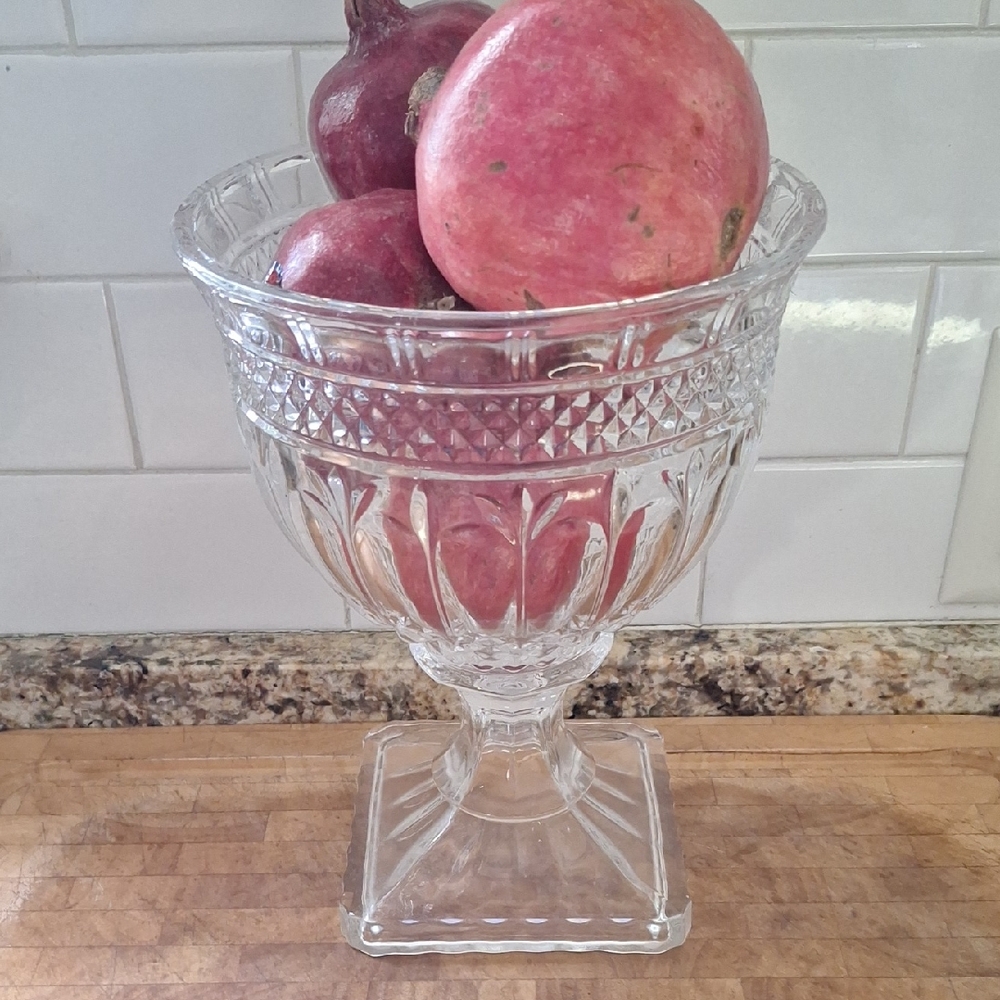 Lead Crystal Heavy Pedestal Bowl